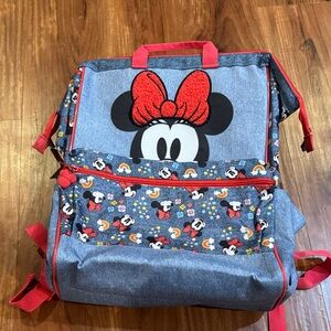 Minnie Mouse Kids Backpack - Red and Gray